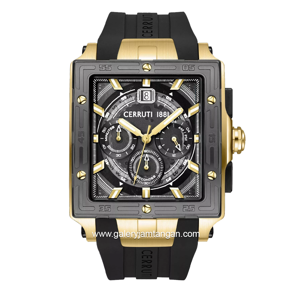 CERRUTI 1881 ODISSEA CIWGO0072404 Watch Men's Chronograph Black Gold Silicone Strap