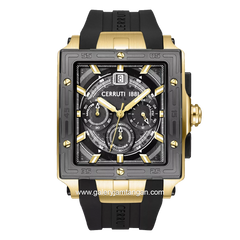 CERRUTI 1881 ODISSEA CIWGO0072404 Watch Men's Chronograph Black Gold Silicone Strap