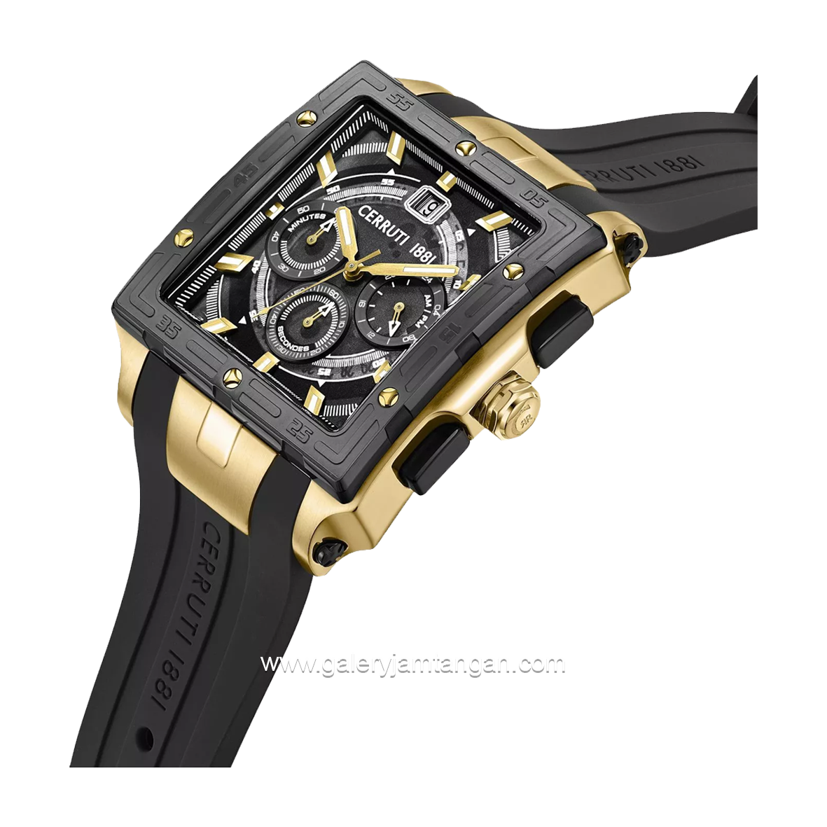 CERRUTI 1881 ODISSEA CIWGO0072404 Watch Men's Chronograph Black Gold Silicone Strap