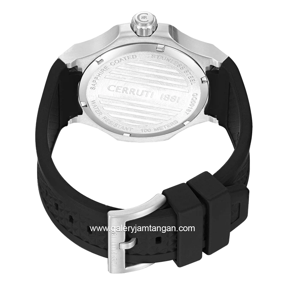 CERRUTI 1881 CIWGQ0018702 Watch Men's Black Silver Silicone Strap