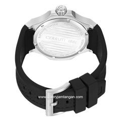 CERRUTI 1881 CIWGQ0018702 Watch Men's Black Silver Silicone Strap
