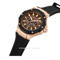 CERRUTI 1881 CIWGQ0018703 Watch Men's Black Dial Brown Silicone Strap