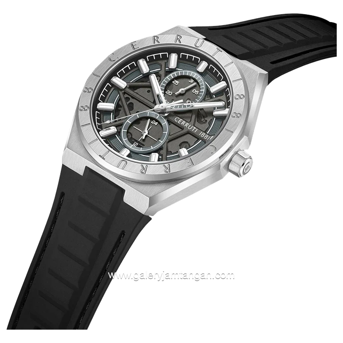 CERRUTI 1881 RAVELLO CIWGQ0051204 Watch Men's Black Silver Silicone Strap