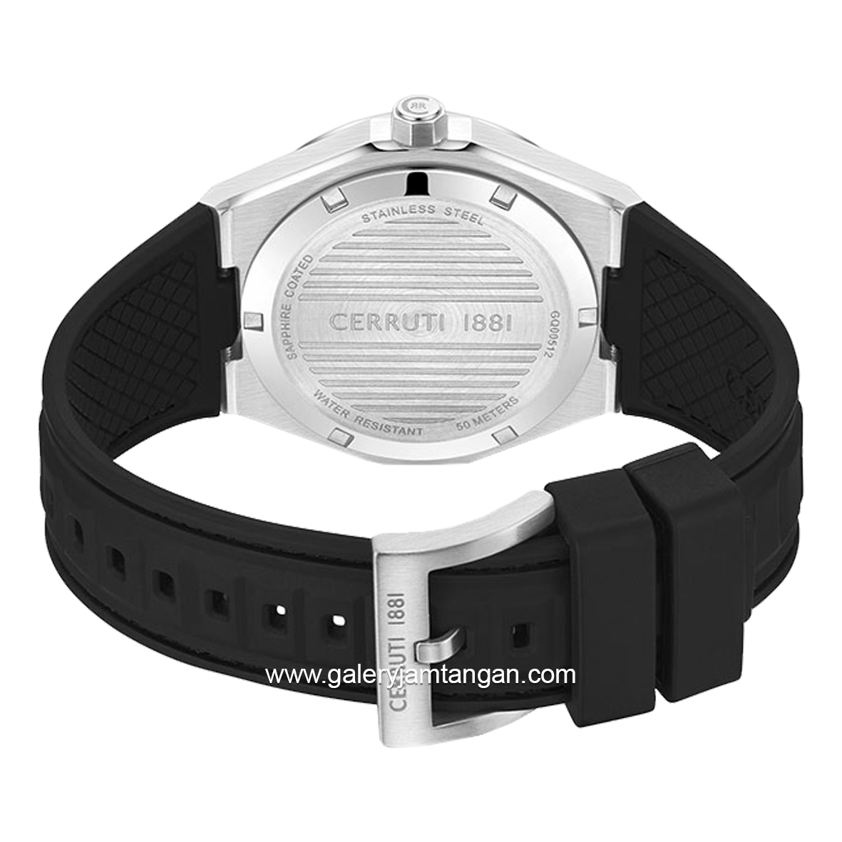CERRUTI 1881 RAVELLO CIWGQ0051204 Watch Men's Black Silver Silicone Strap
