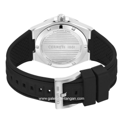 CERRUTI 1881 RAVELLO CIWGQ0051204 Watch Men's Black Silver Silicone Strap