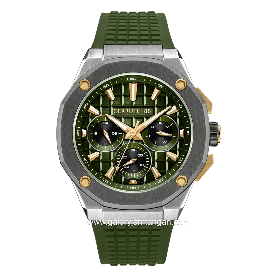 CERRUTI 1881 RAZZUOLO CIWGQ0073403 Watch Men's Green Silver Silicone Strap
