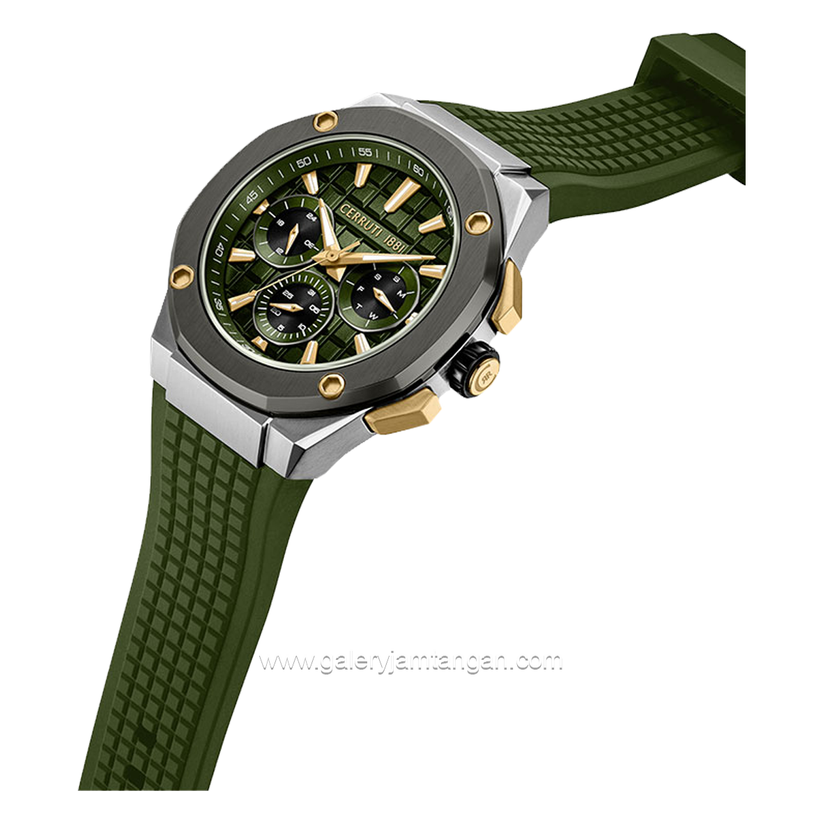 CERRUTI 1881 RAZZUOLO CIWGQ0073403 Watch Men's Green Silver Silicone Strap