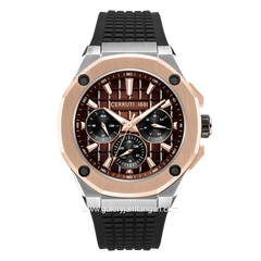 CERRUTI 1881 GENTZ RAZZUOLO CIWGQ0073404 Watch Men's Black Dial Brown Silicone Strap