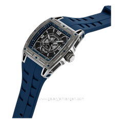 CERRUTI BELLUNO 1881 CIWGQ0073701 Navy Silver Dial Black Rubber Strap