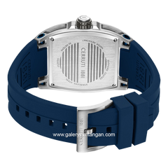 CERRUTI BELLUNO 1881 CIWGQ0073701 Navy Silver Dial Black Rubber Strap