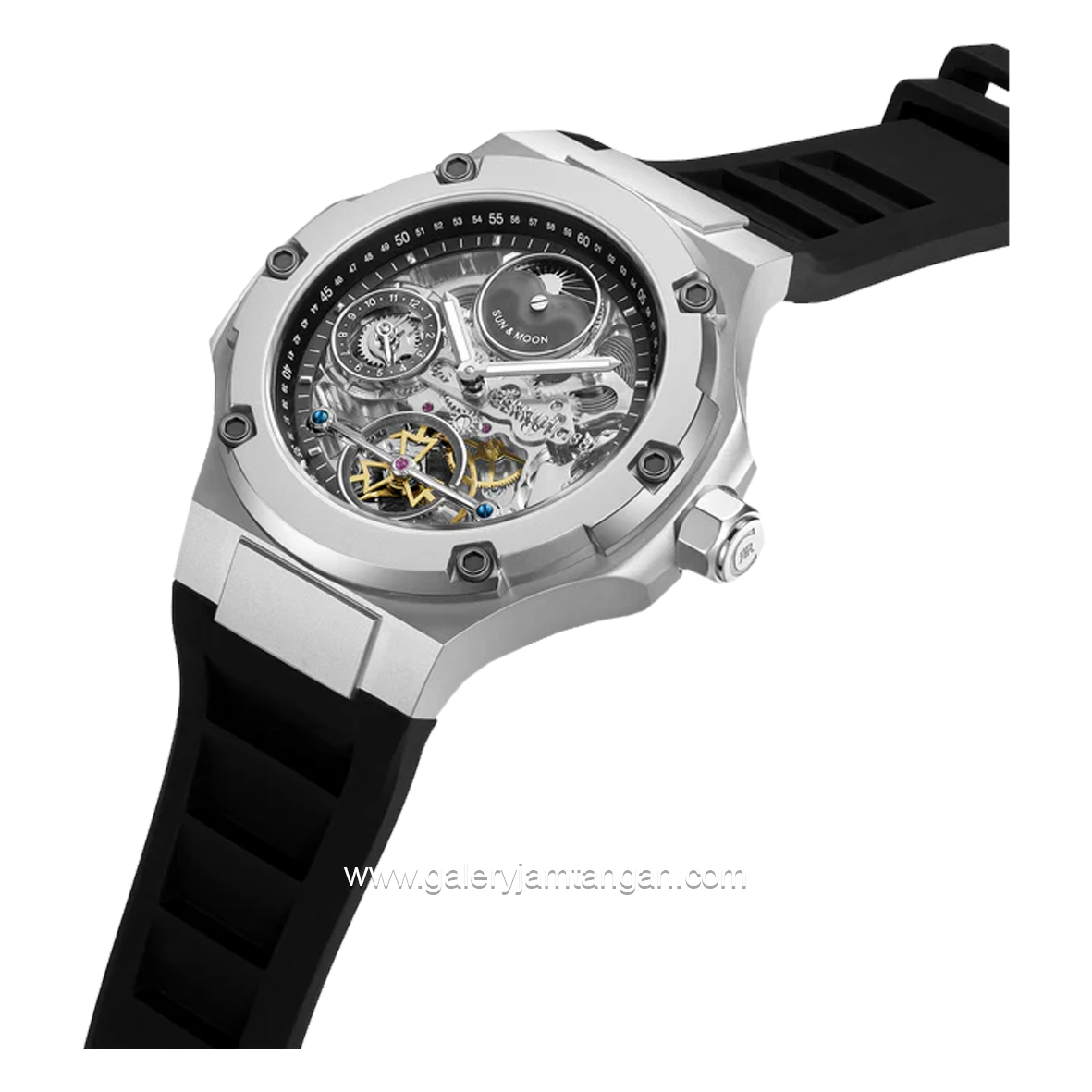 CERRUTI 1881 LUCARDO CIWGR0023002 Watch Men's Automatic Black Silver Silicone Strap