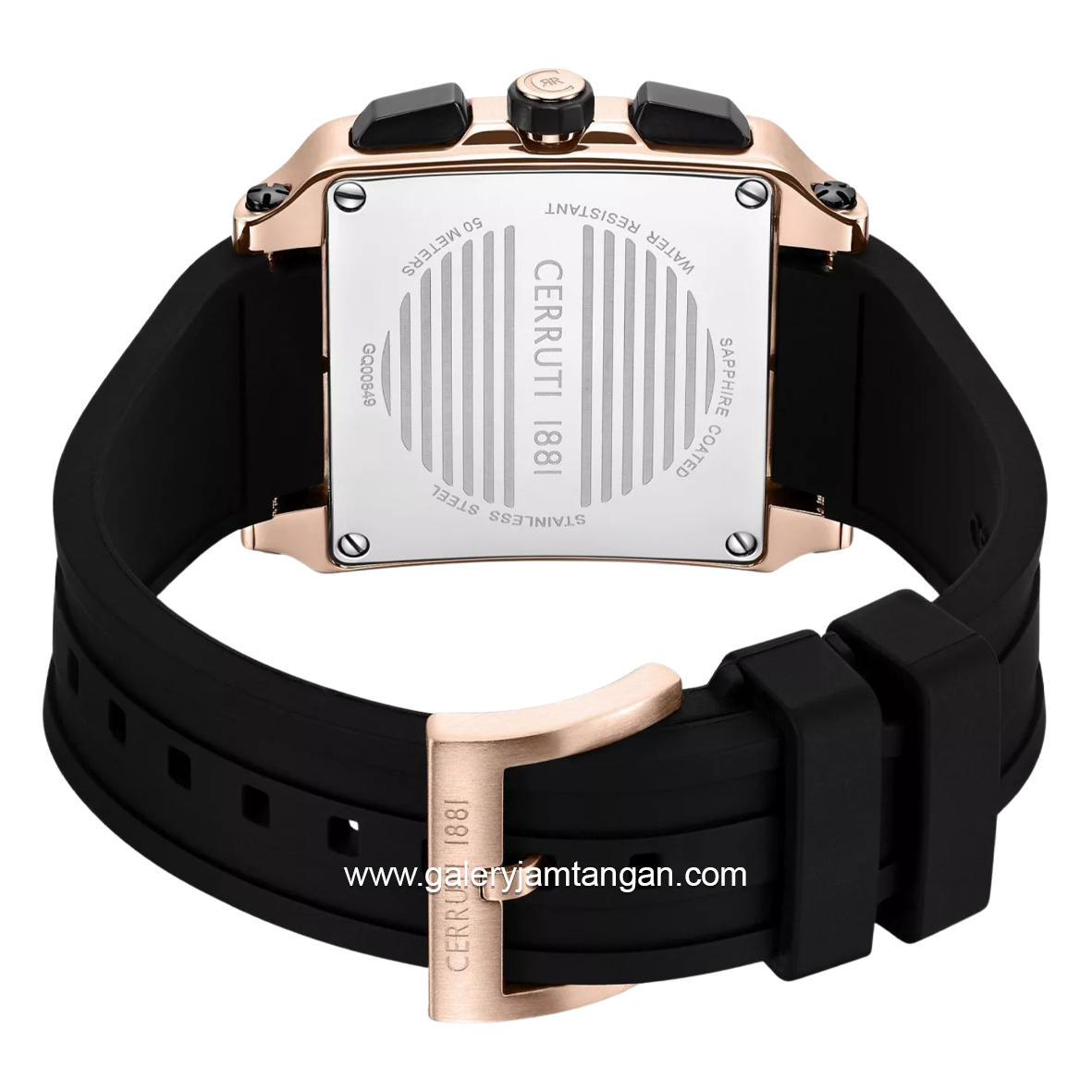 CERRUTI 1881 CIWGQ0084902 Odissea Master Black Rubber Strap