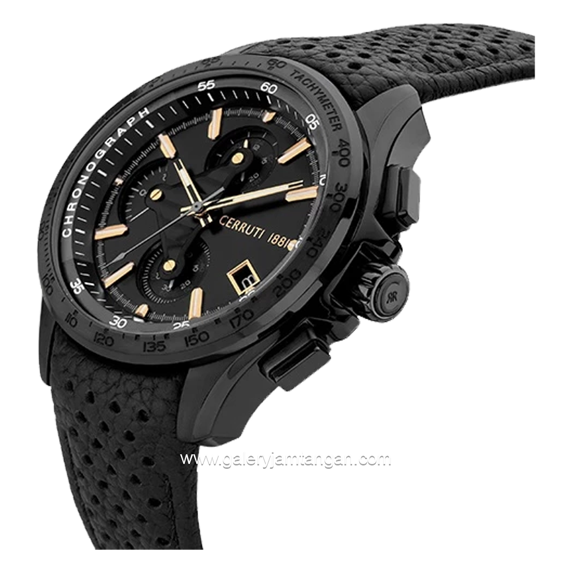 CERRUTI BISERNO 1881 CIWGC2205303 Black Leather Strap