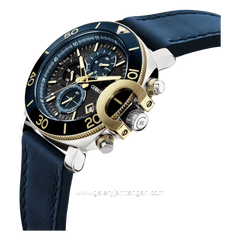 CERRUTI 1881 POSITANO CIWGF2224501 Watch Men's Dark Blue Silver Leather Chronograph