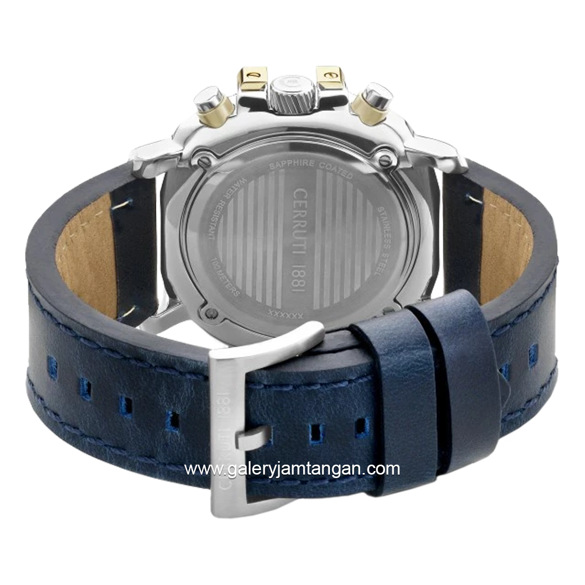 CERRUTI 1881 POSITANO CIWGF2224501 Watch Men's Dark Blue Silver Leather Chronograph