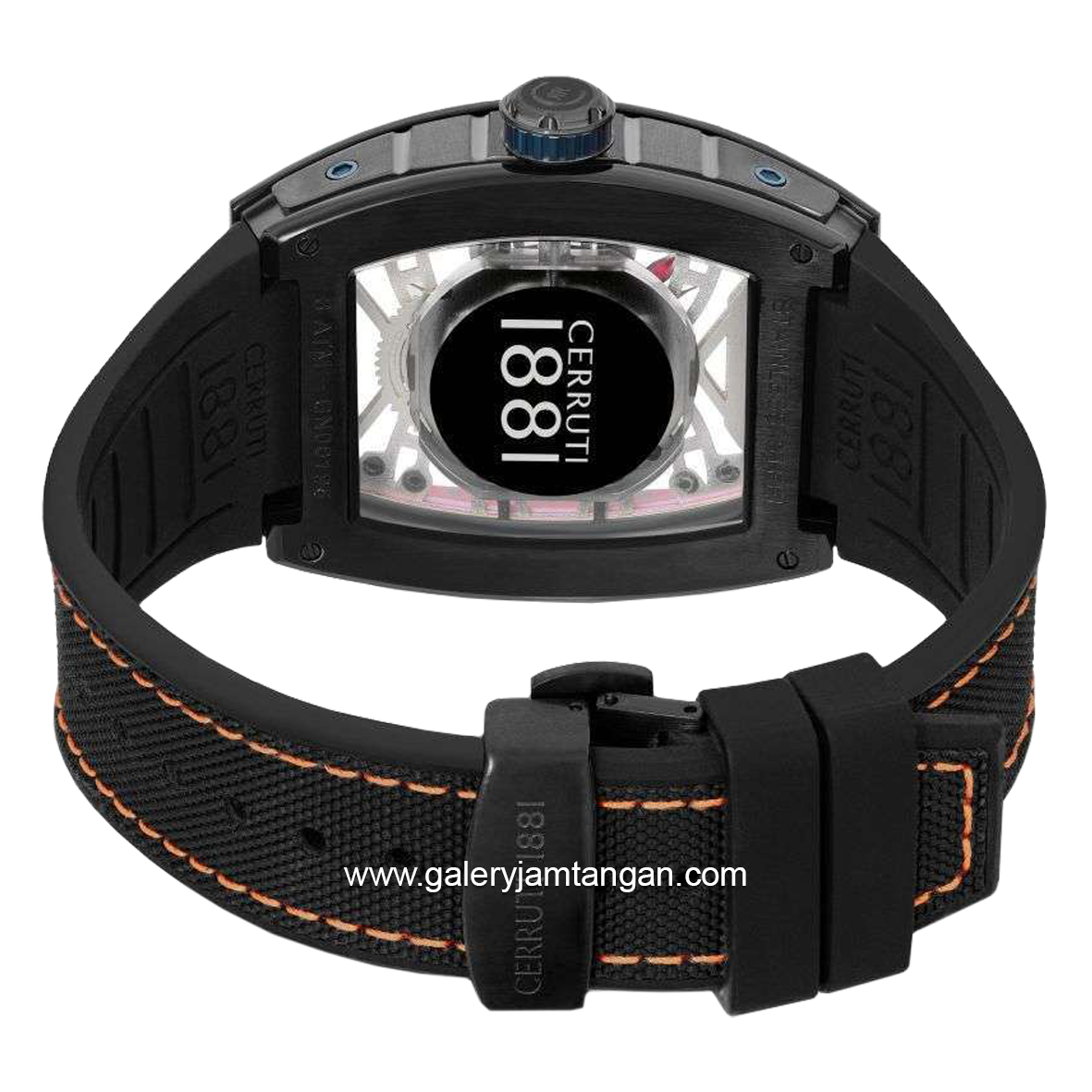 CERRUTI CALLIANO CIWGN0019501 Watch Men's Black Orange Rubber / Fabric Strap