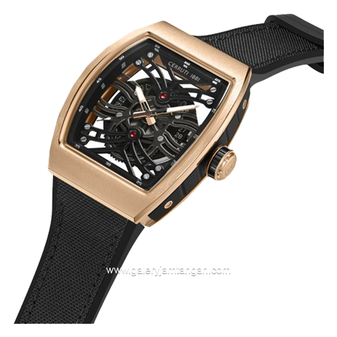 CERRUTI 1881 CALLIANO CIWGN0019503 Watch Men's Black Rosegold Rubber / Fabric Strap