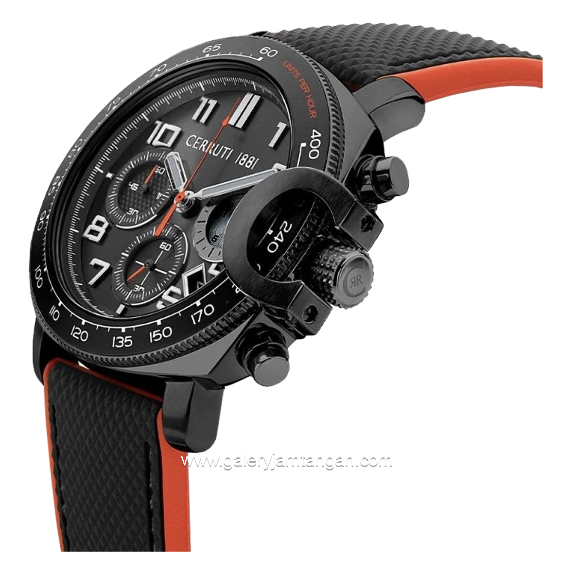 CERRUTI 1881 POSITANO CIWGO2206805 Watch Men's Black Combinasi Orange Black Rubber Chronograph