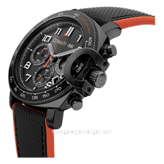 CERRUTI 1881 POSITANO CIWGO2206805 Watch Men's Black Combinasi Orange Black Rubber Chronograph