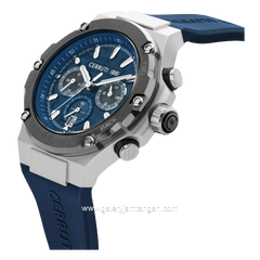 CERRUTI 1881 LUCARDO CIWGQ2224303 Watch Men's Blue Silver Rubber Chronograph