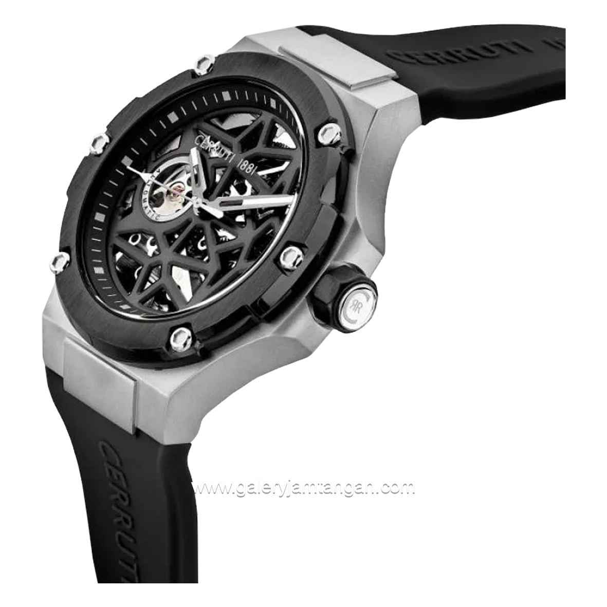 CERRUTI 1881 LUCARDO CIWGR0007101 Watch Men's Black Silver Rubber Automatic
