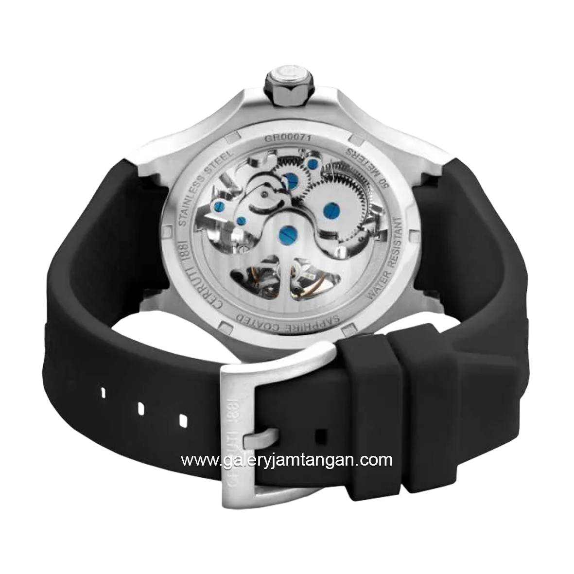 CERRUTI 1881 LUCARDO CIWGR0007101 Watch Men's Black Silver Rubber Automatic