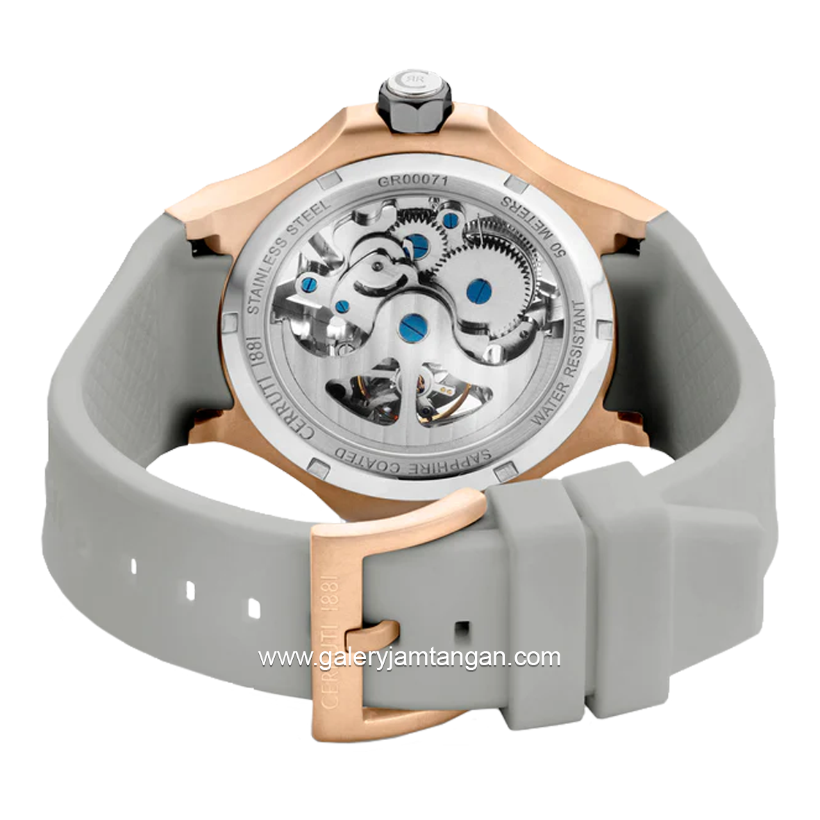 CERRUTI 1881 LUCARDO CIWGR0007106 Watch Men's Grey Rosegold Rubber Automatic