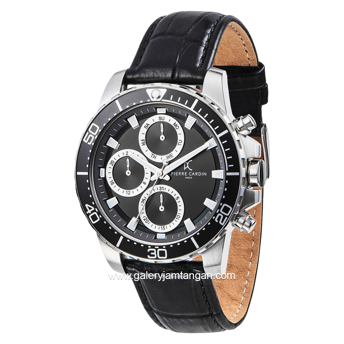 PIERRE CARDIN NATION VISION CF.0102.LB.1 Black Leather Strap