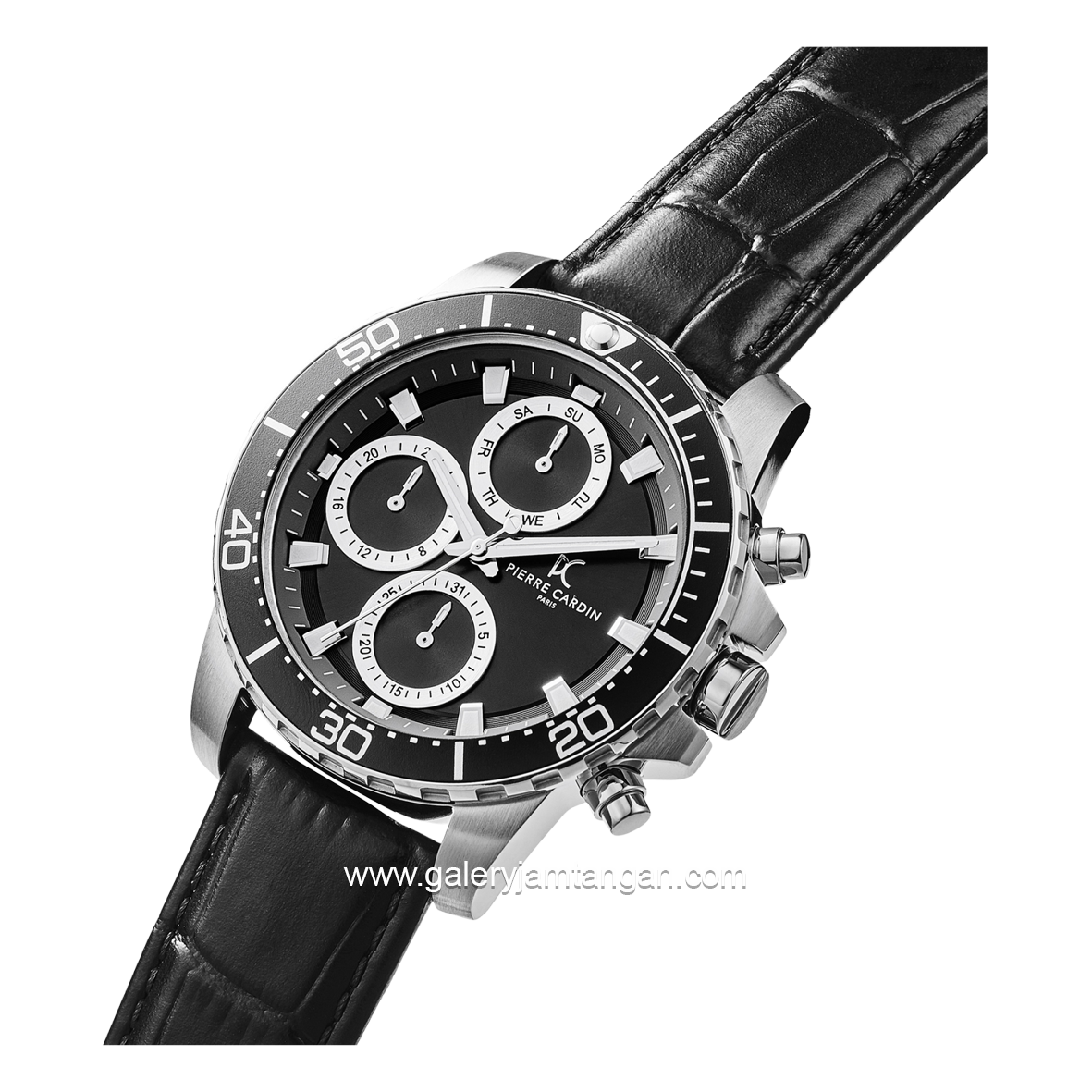 PIERRE CARDIN NATION VISION CF.0102.LB.1 Black Leather Strap