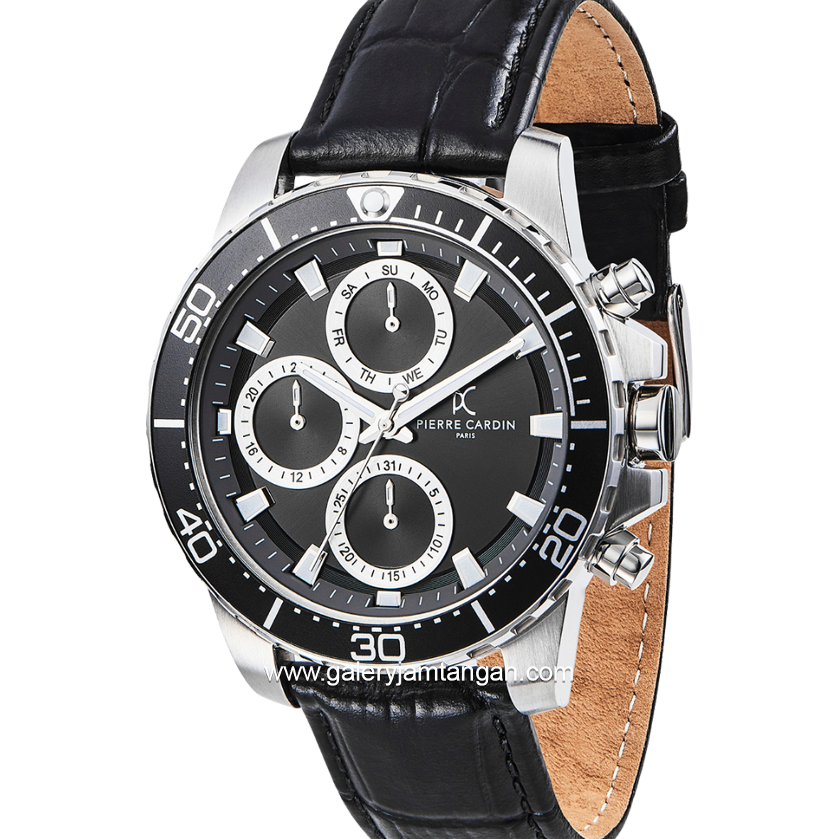 PIERRE CARDIN NATION VISION CF.0102.LB.1 Black Leather Strap
