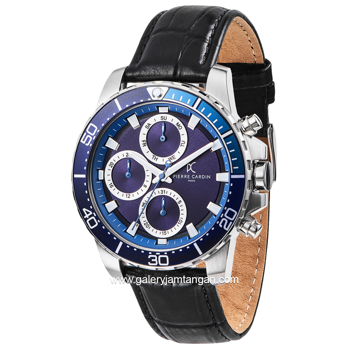 PIERRE CARDIN NATION VISION CF.0104.LB.1 Black Leather Strap
