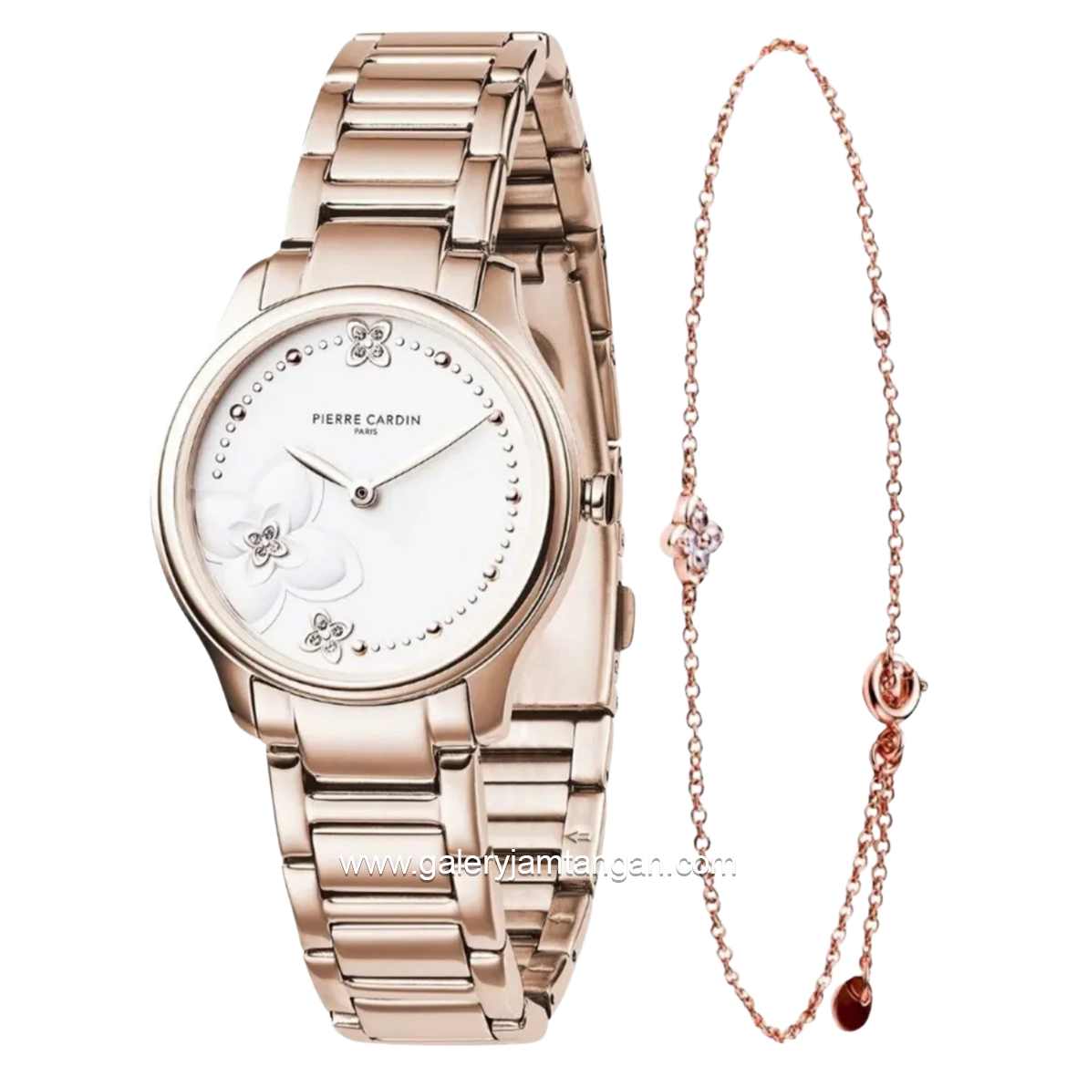 PIERRE CARDIN TREFLE CF.0901.SC.RG.ST Rosegold Dial White