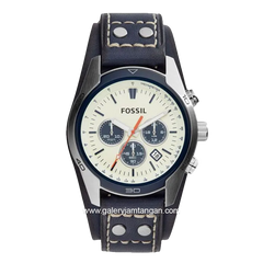 FOSSIL COACHMAN CH3051 Man Chronograph White Dial Blue Leather Strap