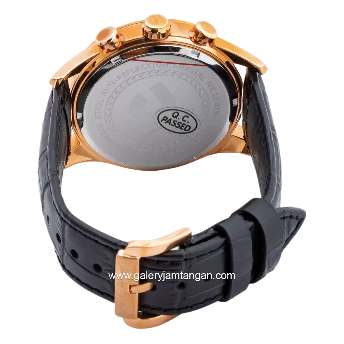 CHARLES JOURDAN CJ1049-1532M Rose Gold Leather Strap