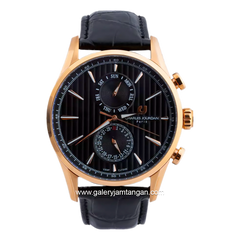 CHARLES JOURDAN CJ1049-1532M Rose Gold Leather Strap