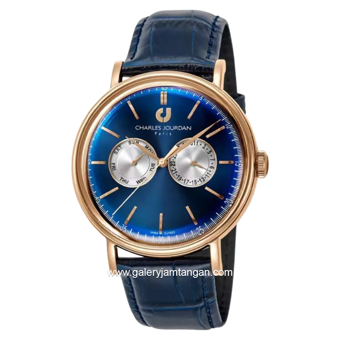 CHARLES JOURDAN CJ1053-1582M Blue Leather Strap
