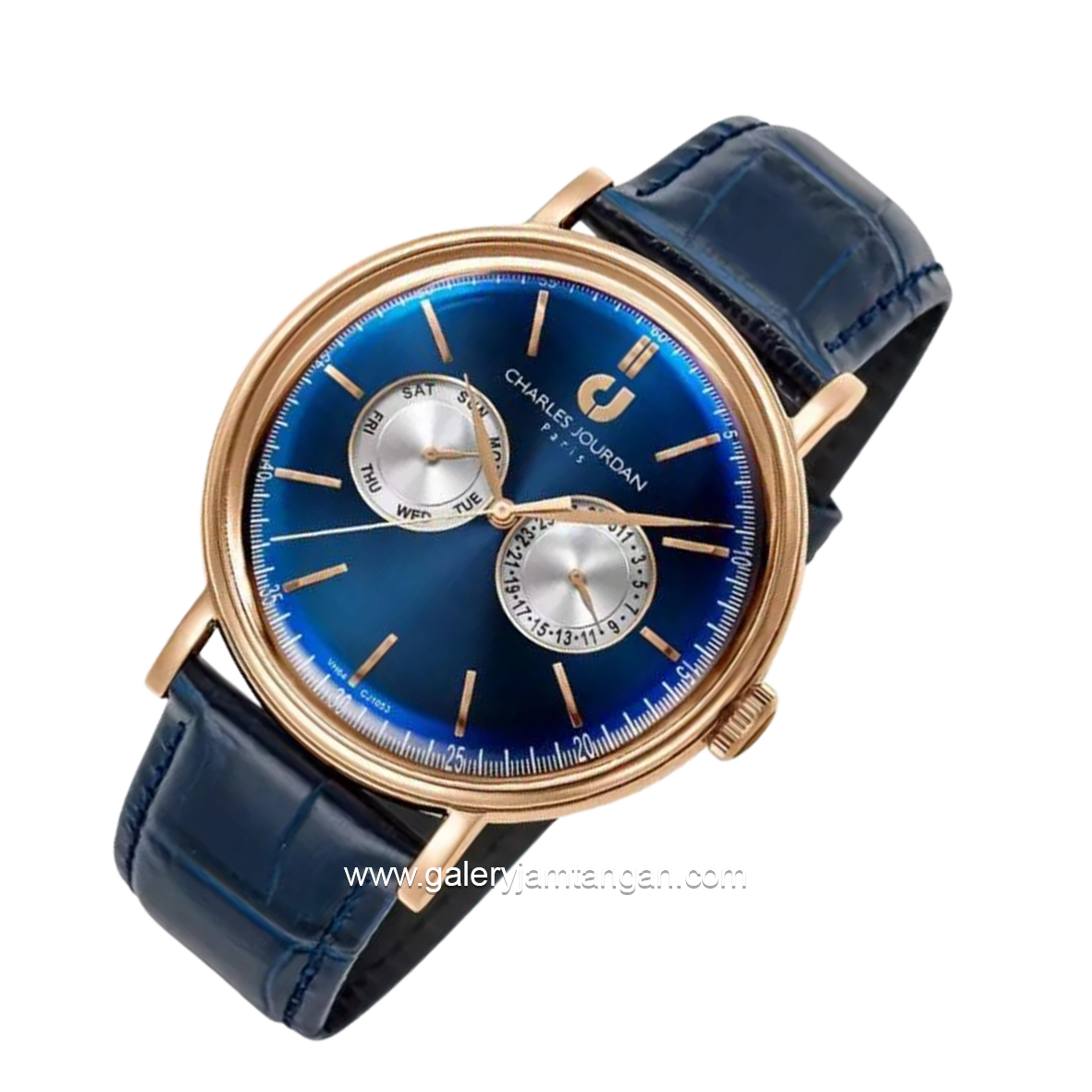 CHARLES JOURDAN CJ1053-1582M Blue Leather Strap