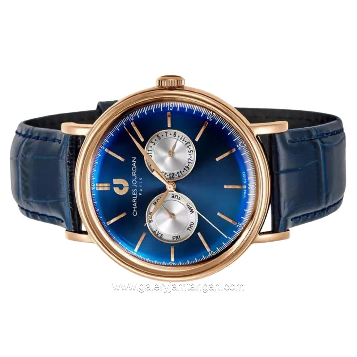 CHARLES JOURDAN CJ1053-1582M Blue Leather Strap
