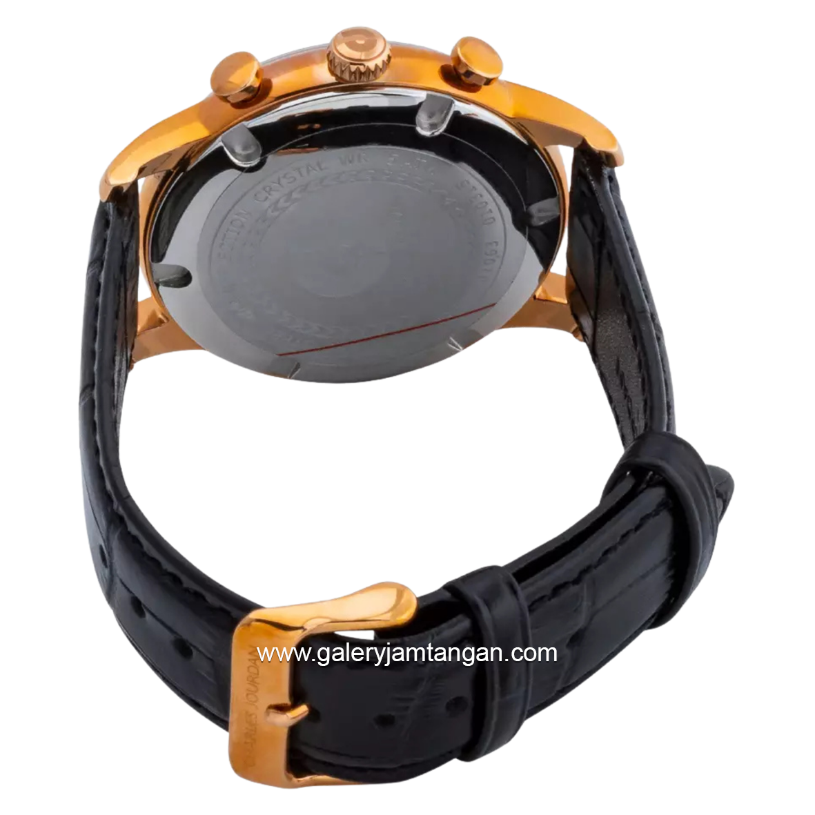 CHARLES JOURDAN CJ1063-1532M Black Leather Strap