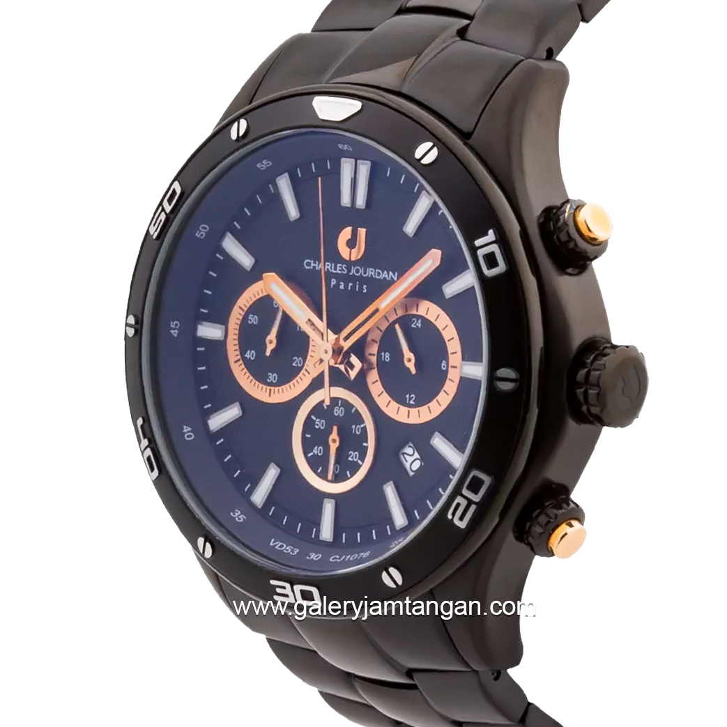CHARLES JOURDAN CJ1076-1732C Black Stainless Steel