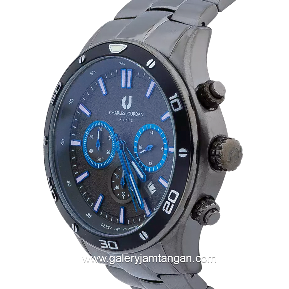 CHARLES JOURDAN CJ1076-1742C Black Stainless Steel