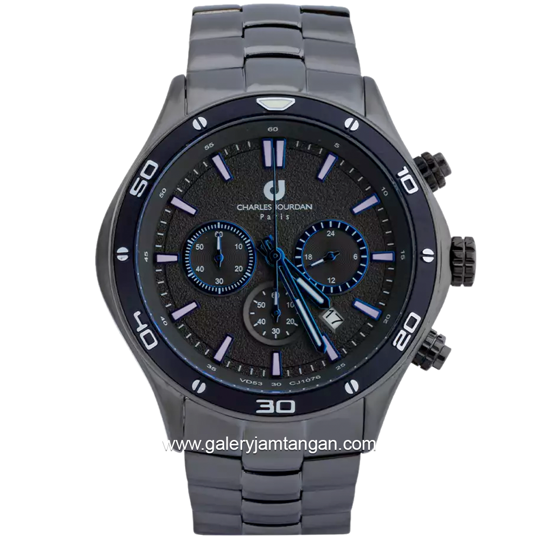 CHARLES JOURDAN CJ1076-1742C Black Stainless Steel