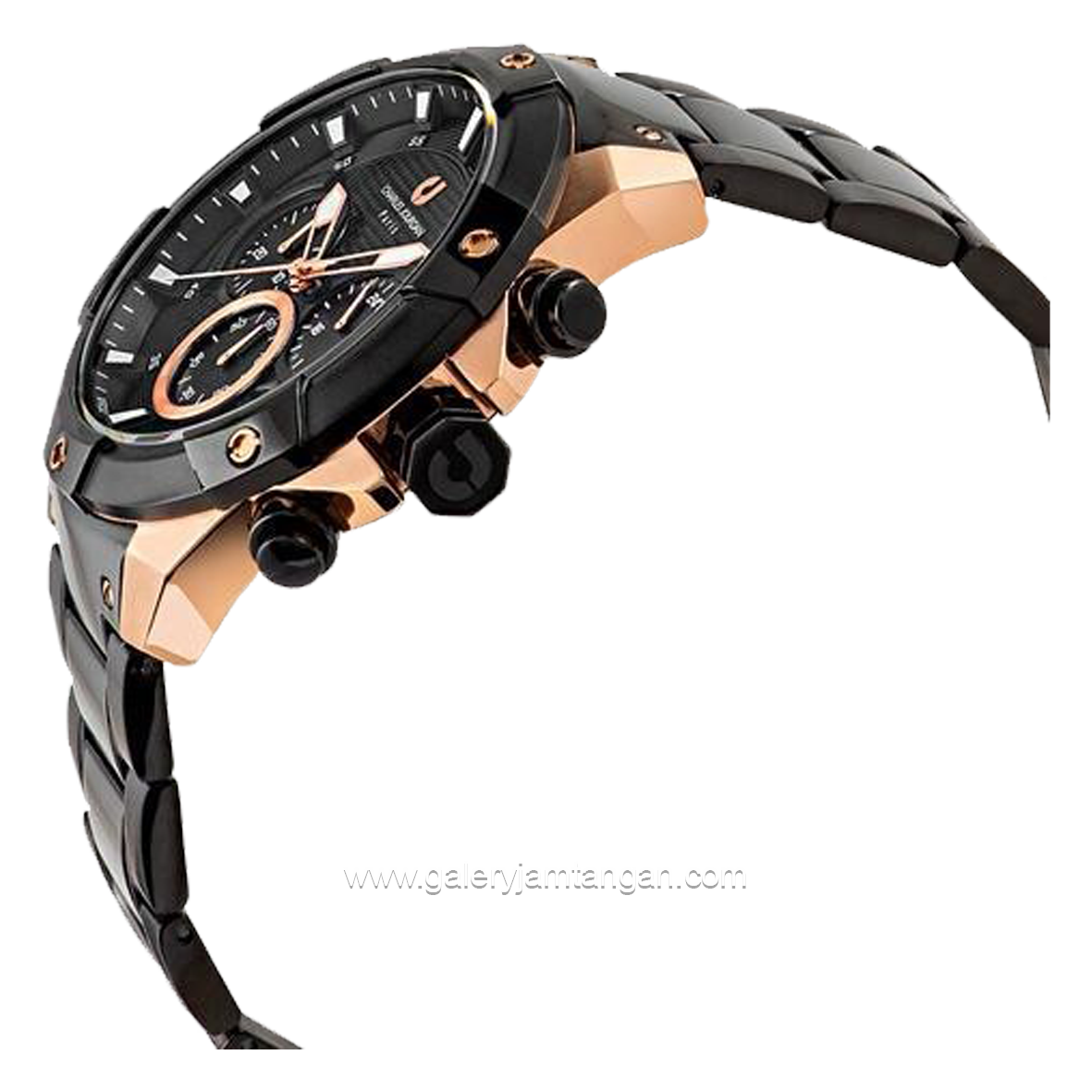 CHARLES JOURDAN CJ1077-1532C Black Rosegold Stainless Steel
