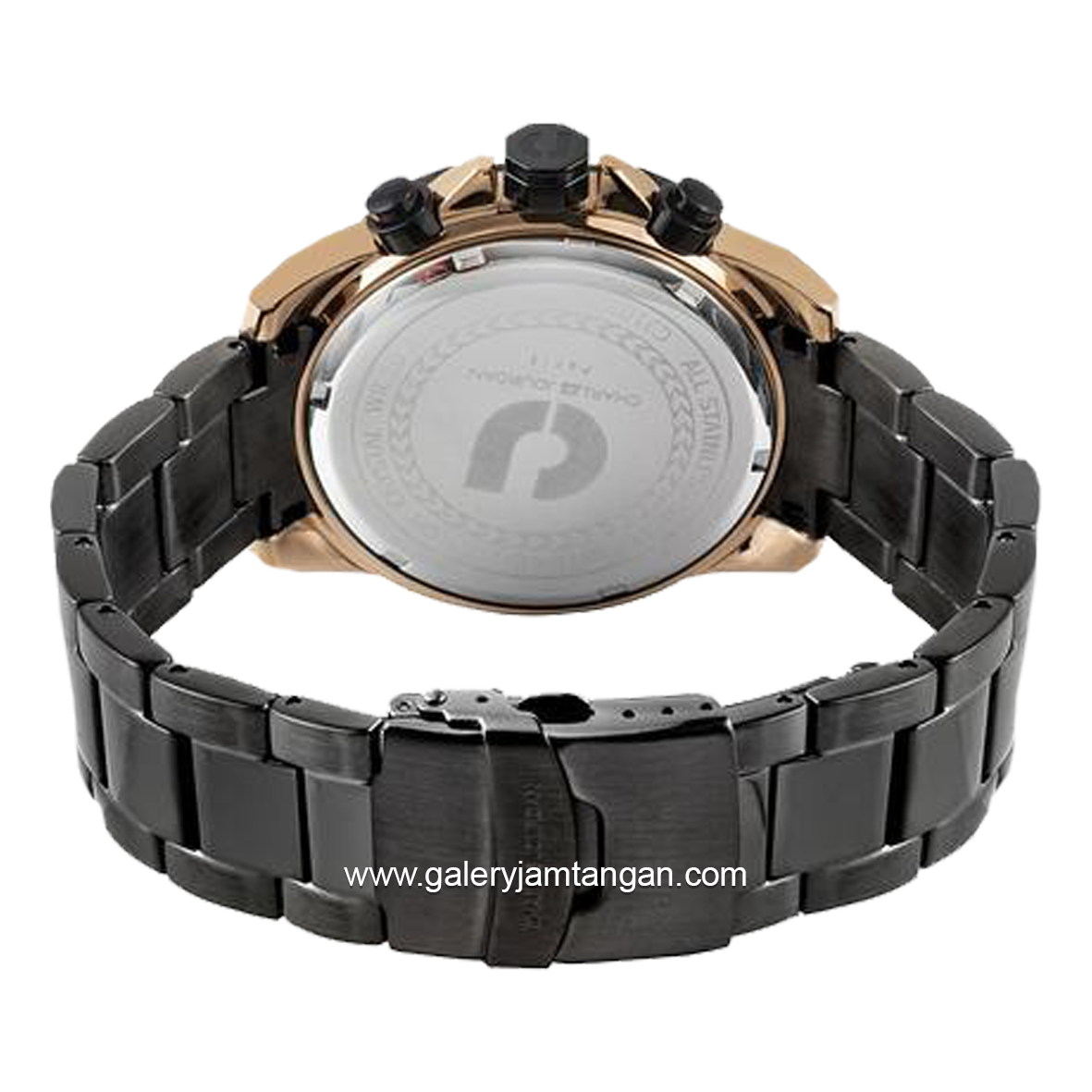 CHARLES JOURDAN CJ1077-1532C Black Rosegold Stainless Steel