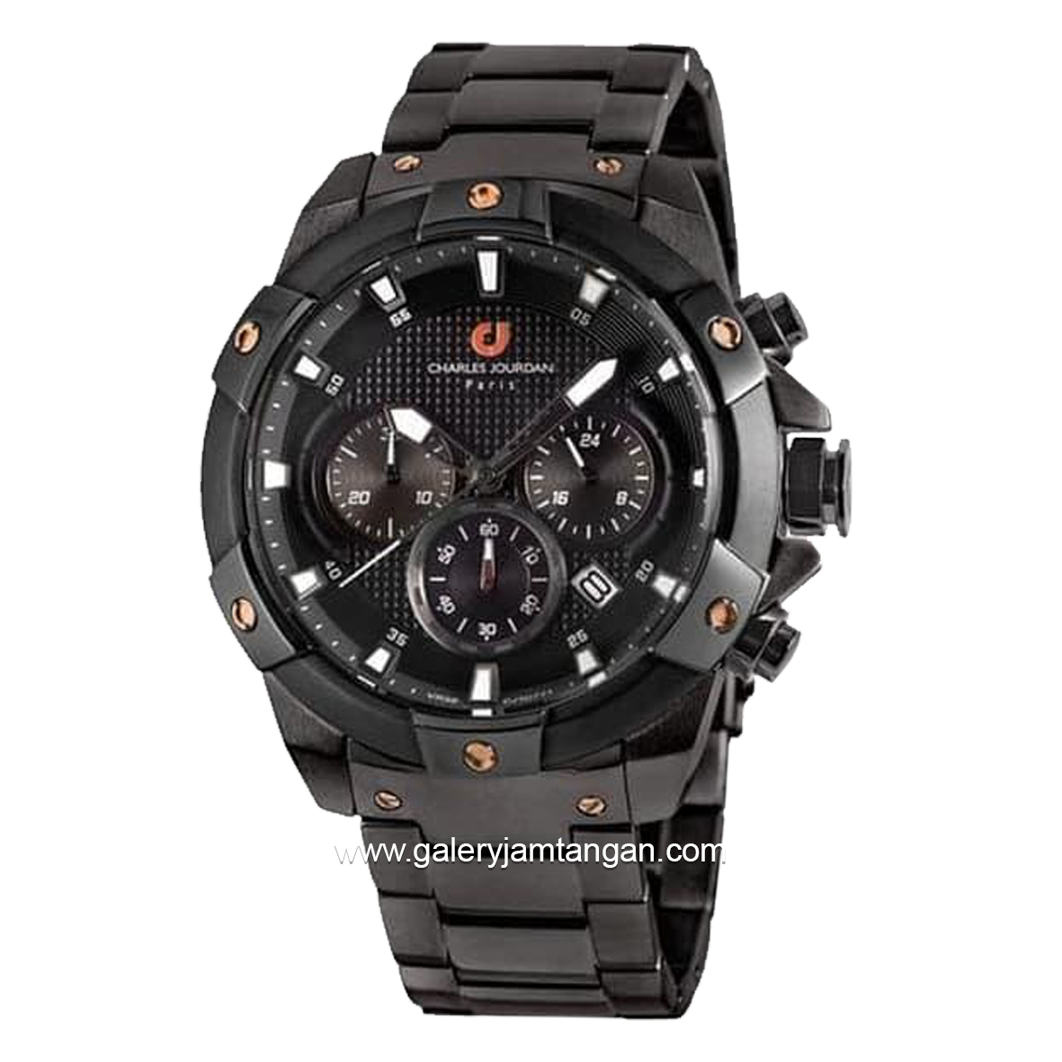 CHARLES JOURDAN CJ1077-1732C Full Black Stainless Steel
