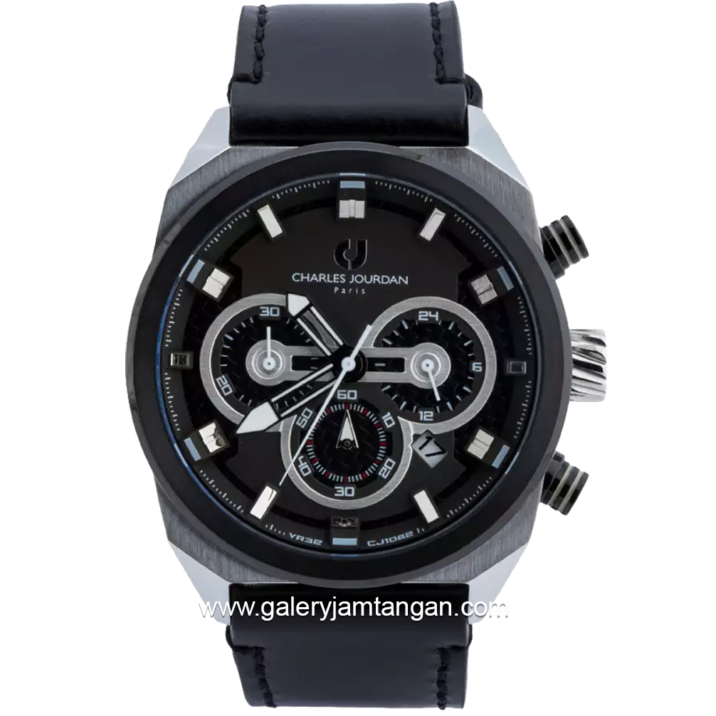 CHARLES JOURDAN CJ1082-1332C Dial Black Rubber Strap