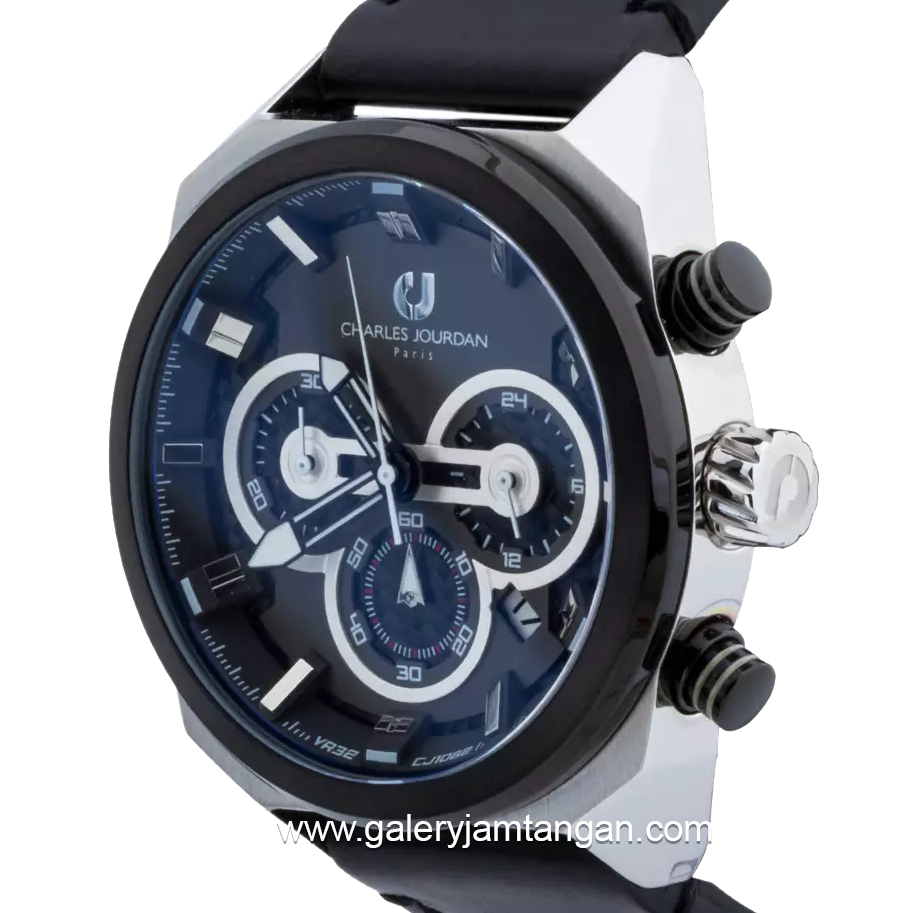 CHARLES JOURDAN CJ1082-1332C Dial Black Rubber Strap