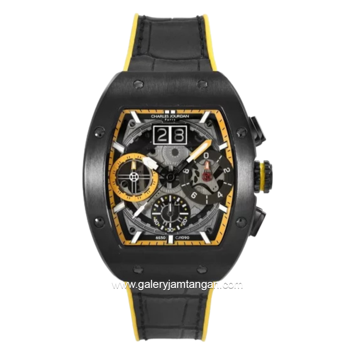 CHARLES JOURDAN CJ1090-3728C Leather Silicon Strap