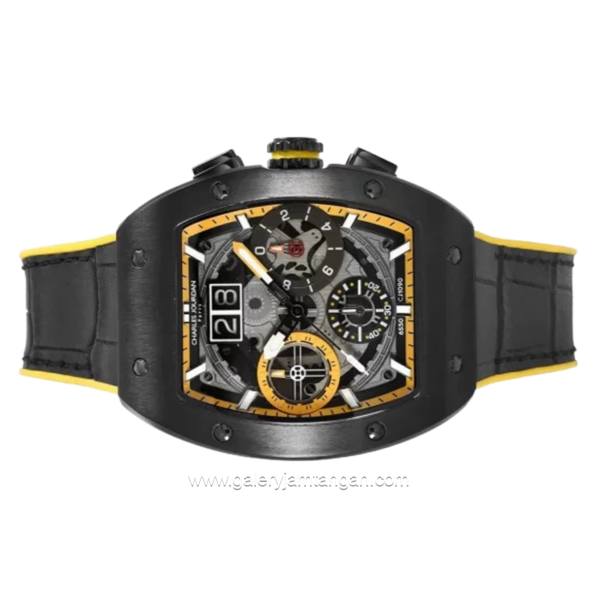 CHARLES JOURDAN CJ1090-3728C Leather Silicon Strap