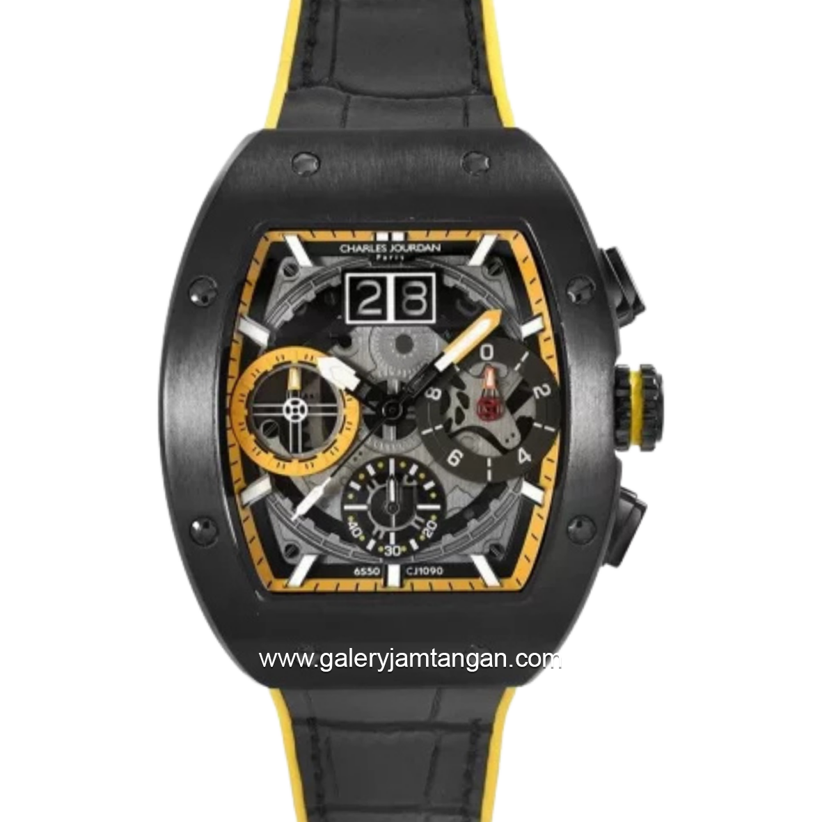 CHARLES JOURDAN CJ1090-3728C Leather Silicon Strap